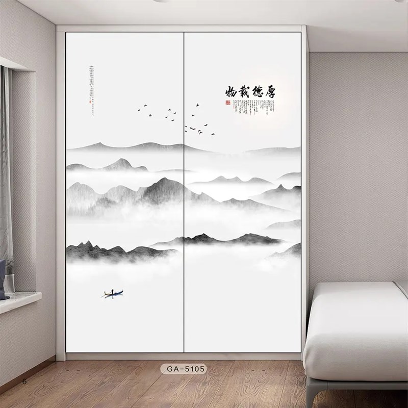 衣柜推拉门定制实木高光推拉门北欧现代简约壁柜门衣柜推拉门定做