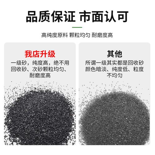 金刚砂黑碳化硅颗粒金属除锈石材刻字模具抛光打磨喷砂机喷砂磨料