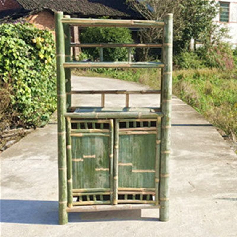 楠竹书架家用编织架子现代简约置物书柜多层落地柜子竹子衣帽架子