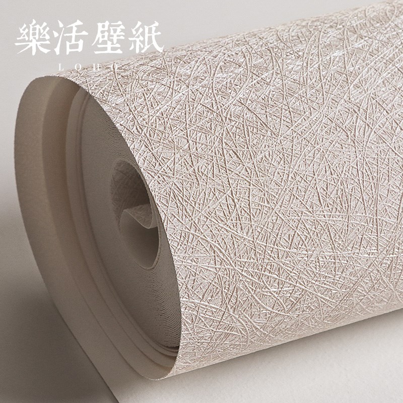 无纺布加厚素色蚕丝墙纸北欧客厅卧室背景墙灰色卡其色壁纸高级感
