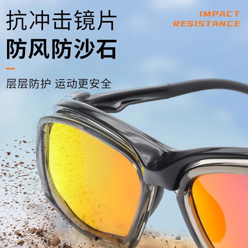 变色骑行眼镜近视一体式墨镜偏光太阳镜日夜两用跑步自行车防风镜