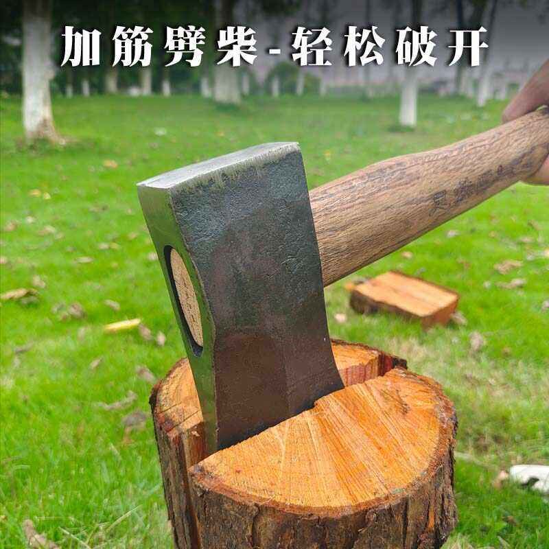 斧头高锰钢锻打劈柴专用斧头一体成型户外老式板斧锰钢大号斧子柴