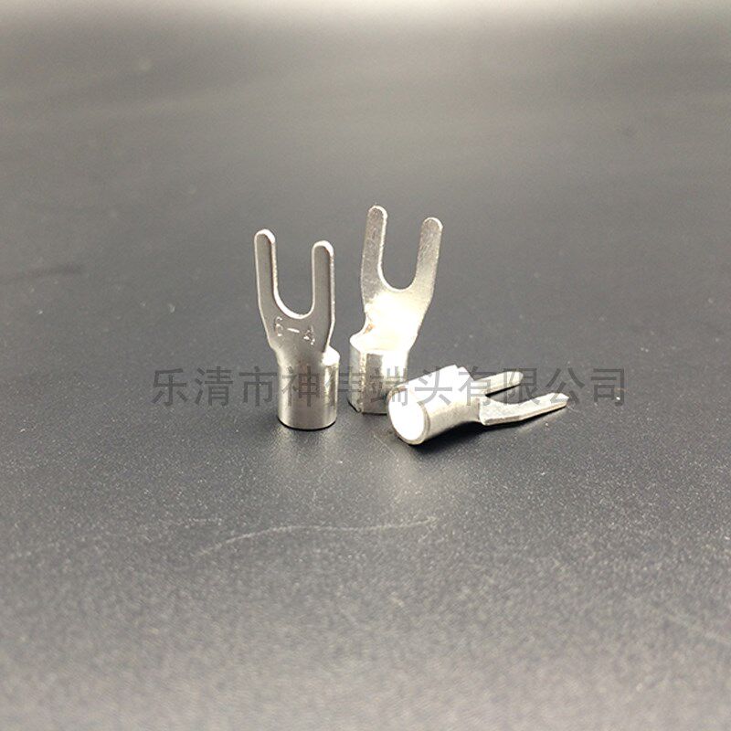 UT冷压接线端子/叉形裸端头/ UT6-4 铜鼻子 0.7厚1000只U型