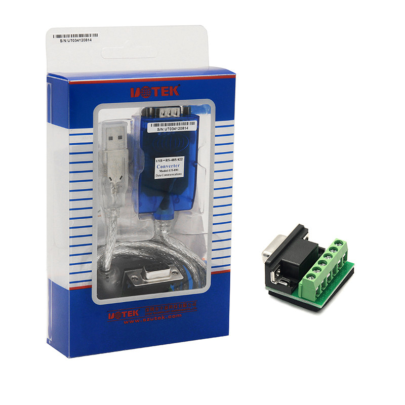 宇泰UT-891 usb转485串口线 USB转RS485转换器数据线1.5米 包邮