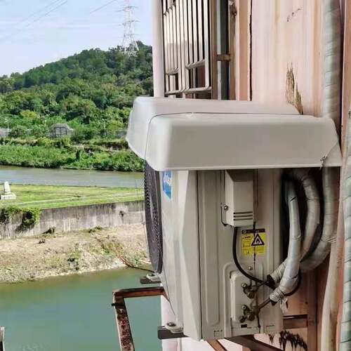 空调外机保护罩挂式通用遮雨棚防雨挡风挡板隔音垫冷气滴水盖消音