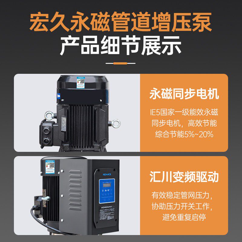 南方水泵一级能效永磁变频泵380V大流量锅炉暖通立式管道循环泵