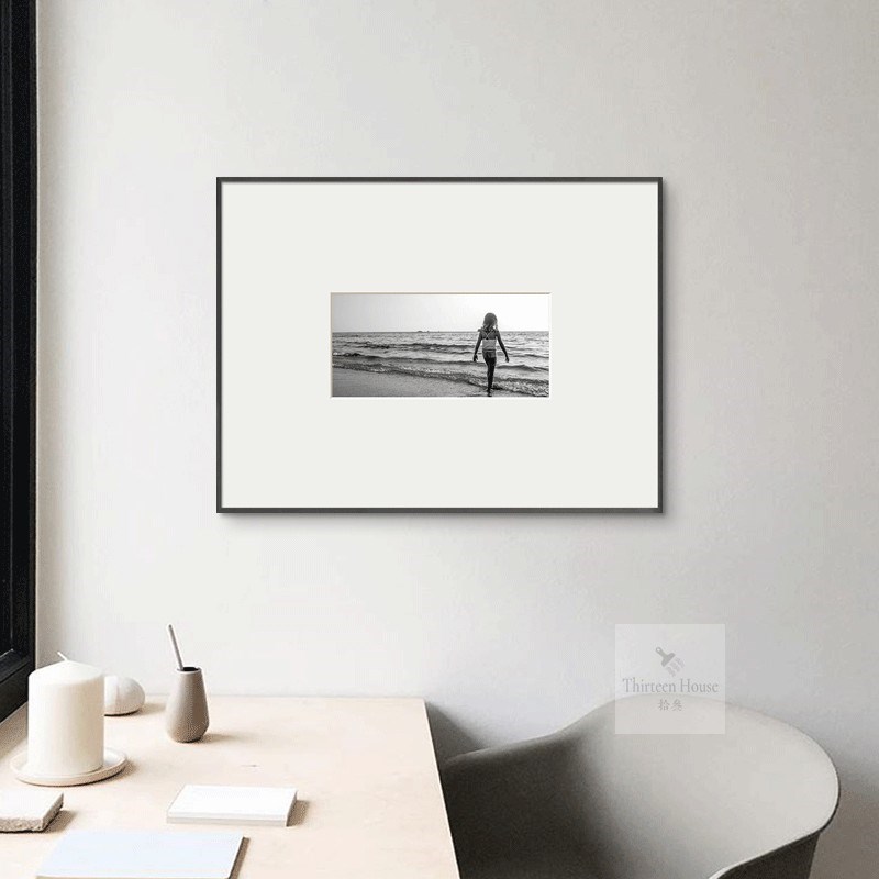 现代风格黑白摄影装饰画玄关挂画客厅餐厅背景墙卧室壁画柜面摆画