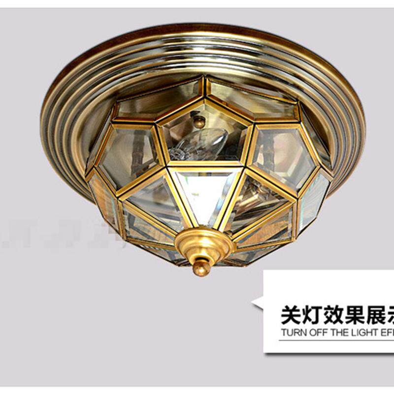 全铜过道阳台走廊吸顶灯led房间卧室书房灯半吊吸顶灯门厅入户灯