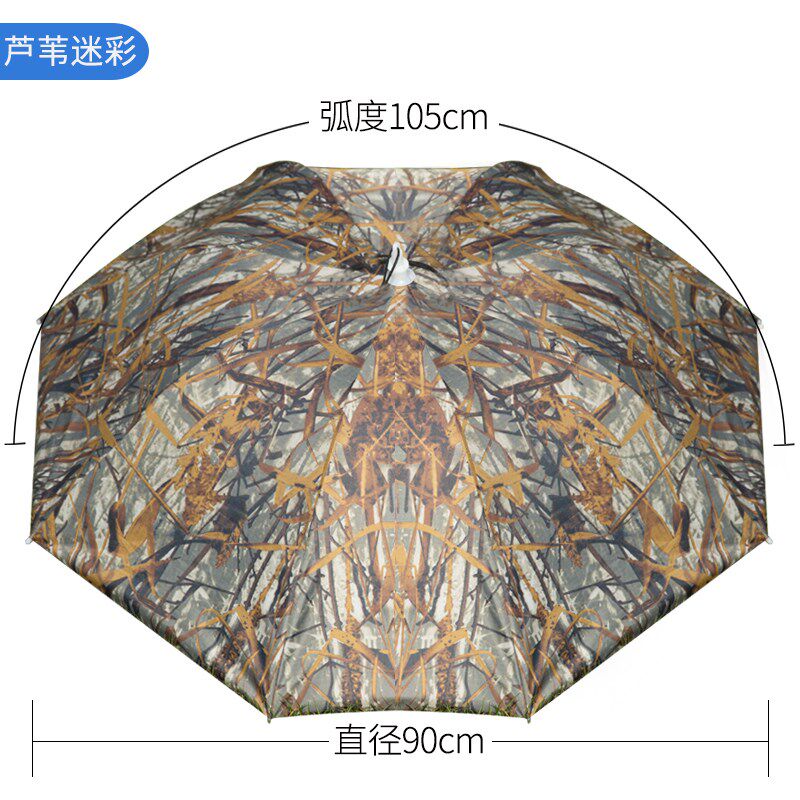 帽伞软胶头戴可调节防晒三折单层遮雨防紫外线折叠钓鱼伞黑胶垂钓