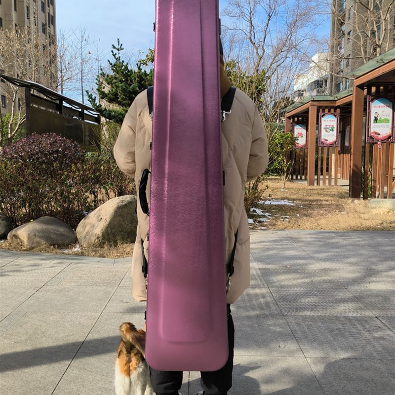 带锁孔玻璃纤维古琴琴箱 高档古琴盒金属拉丝灰古琴包 防撞可托运