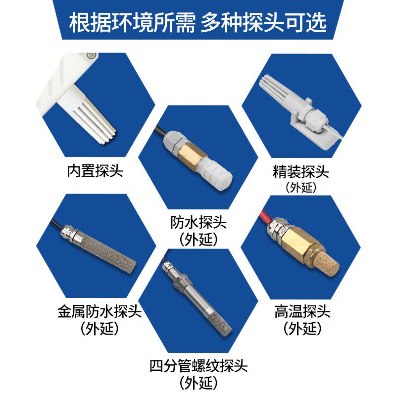 温湿度传感器变送器rs485高精度工业温湿度计带显示记录仪modbus