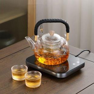 高级感耐热玻璃家用烧水养生壶 高档电陶炉煮茶壶静音煮茶器套装