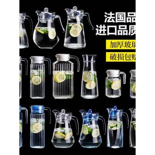 日本象印冷水壶玻璃凉水壶家用泡茶壶耐高温加厚扎壶大容量饭店专