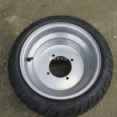 沙滩车235/30-10寸扁平公路轮胎铁轮毂 F1游乐车设备改装轮胎轮毂