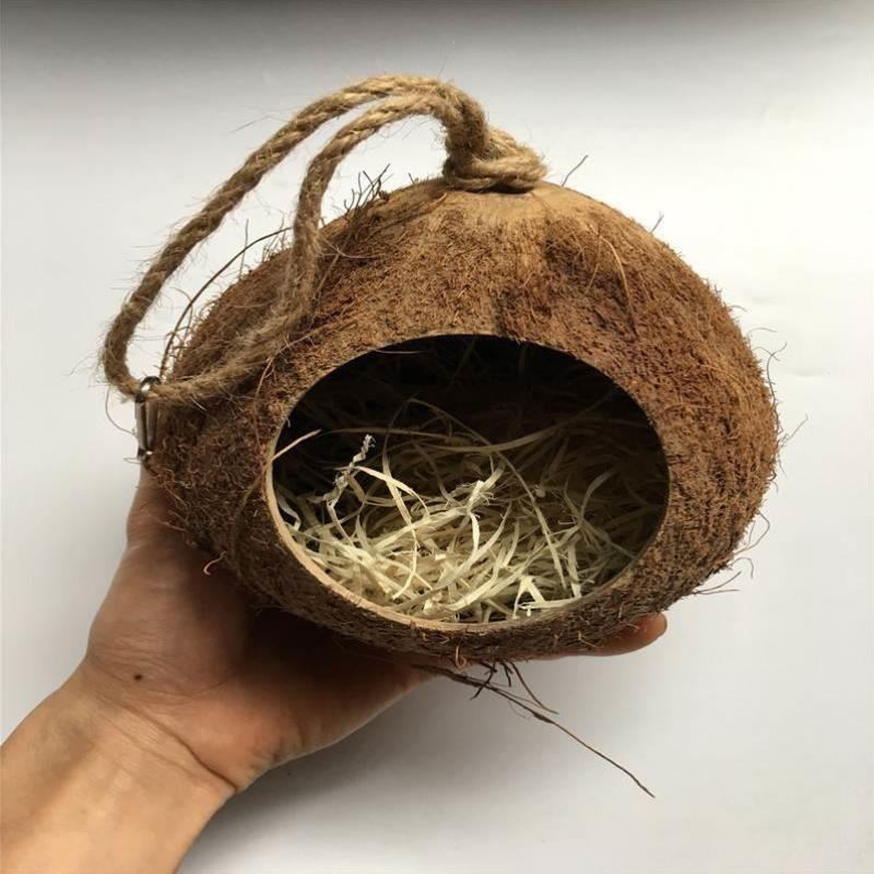 椰壳鸟窝保暖繁殖箱文鸟虎皮珍珠鹦鹉窝鸟笼挂窝配件鹦鹉鸟用品