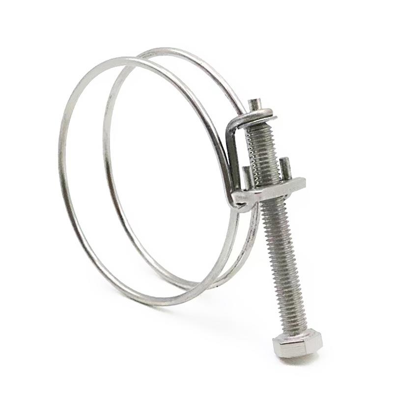 04不锈钢双钢丝喉箍 钢丝箍 卡箍 管夹/管卡子水管煤气管夹抱箍