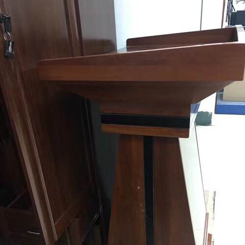 沈阳优质演讲台实木讲台演讲桌报告台发言台咨客讲台桌迎宾前台
