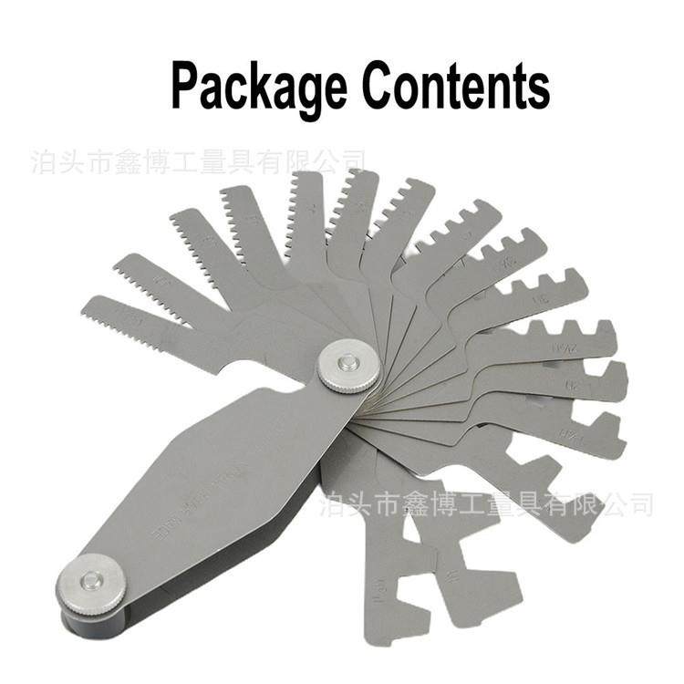 29度T型螺纹规1-12n梯形螺纹样板美制螺距规ACME29°爱克姆牙形规