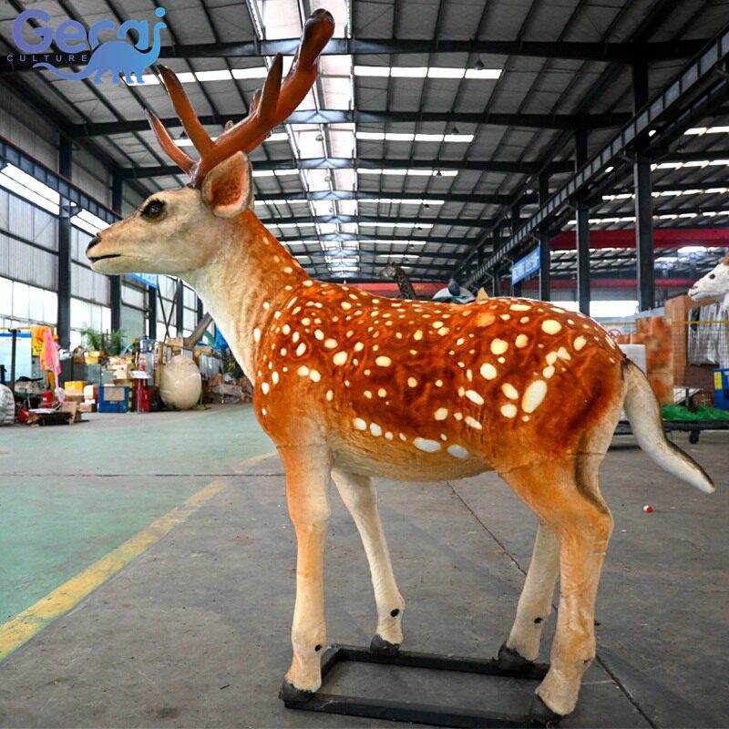 仿真梅花鹿麋鹿动态模型商场动物园博物馆展览动物摆件厂家直销
