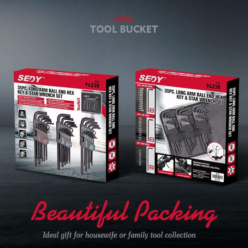 942383件套实用扳手L型内六角扳手套装1360g25.5*22.4*4