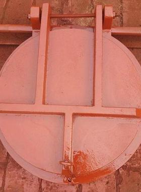 厂家启闭机闸门-PM铸铁圆拍门20cm铸铁拍门平面弧形铸铁闸门