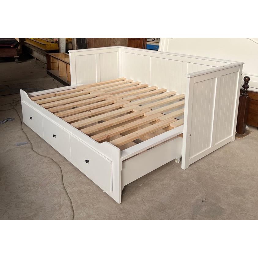 新款简约实木沙发床可折叠坐卧两用沙发床多功能推拉伸缩小户型沙