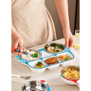 餐盘分格大人可爱食品级2024年汽车儿童套装 304不锈钢盘子家用
