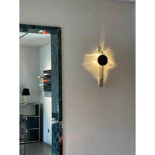 设计师创意波纹光影壁灯卧室高级轻奢艺术壁灯中古客厅墙角氛围灯