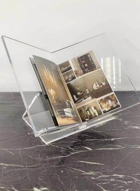 现代亚克力书架创意杂志架书托课本绘本桌面图册陈列架书房饰品