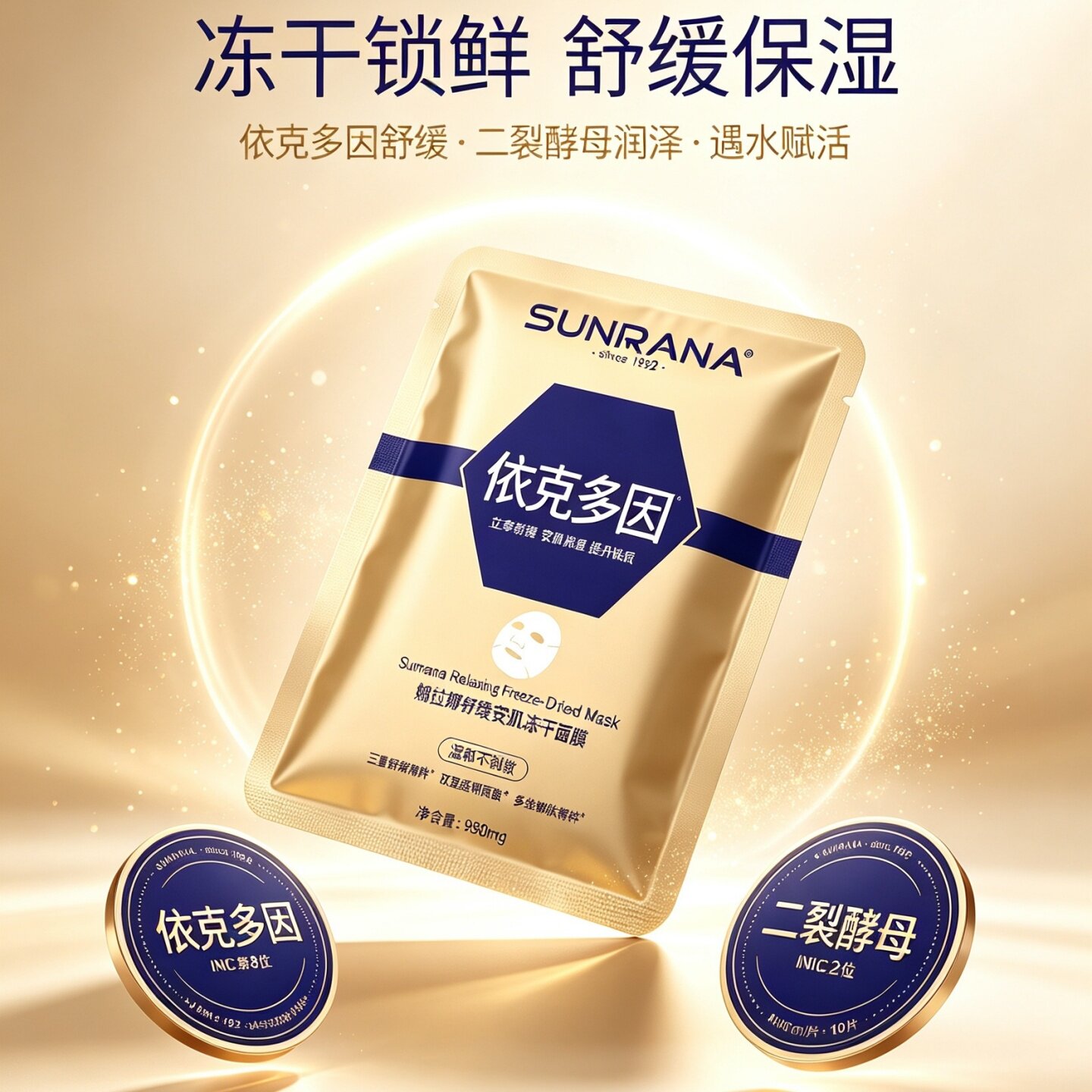 姗拉娜依克多因舒缓安肌冻干面膜