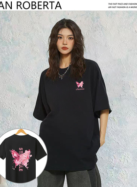 URBAN ROBERTA 2026新春新款潮牌情侣印花短袖T恤男女同款正品YF