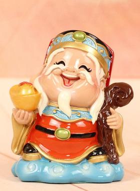 土地公土地婆供奉神像佛像摆件店铺开业福德正君地主财神爷装饰品