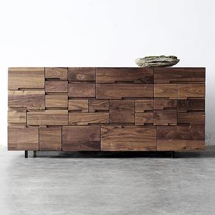 野木1978 原创侘寂斗柜实木边柜储物简约 多斗柜电视柜现代中式