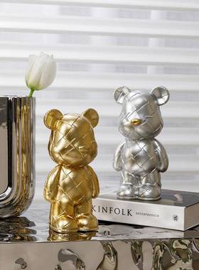 买1送1装饰装饰品客厅桌面酒柜入口储物储钱罐原创设计暴力熊装饰