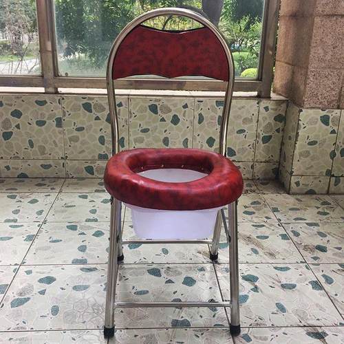 柔软不锈钢折叠动坐便器椅子 老孕妇年人病坐人简易移厕椅护臀