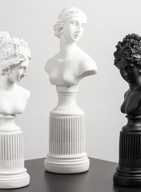 北欧风艺维纳斯树脂头像酒柜摆件雕塑术品女神雕塑创意物公办桌人