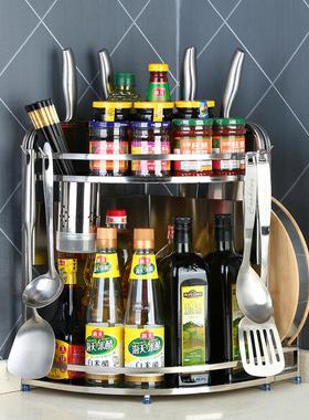 免装厨房置物架不锈壁钢转角架挂落味地三角架筷筒收纳层架调FRF