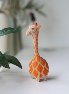 Joe Q版风木小鹿小雕JNO 装饰摆件可爱 纯手工北欧搞/怪创意小礼