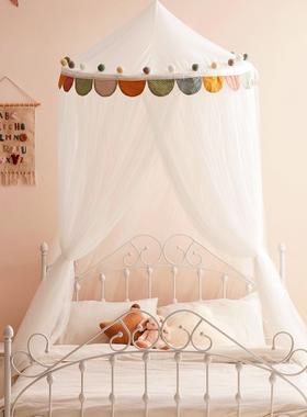 蚊帐圆形吸房顶用ins儿童房公主少女家1洗.5/1INU.8米免安装可拆