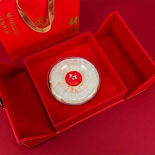 双礼RXU开燕窝包装盒虫高草石斛滋补品档通用包装品盒红色皮盒空