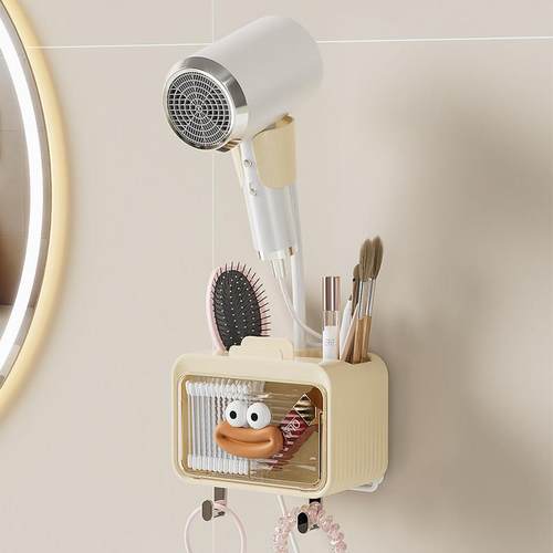 吸盘吹风机支架壁置w1042物架化妆室挂吹风机放置架懒人免挂架打