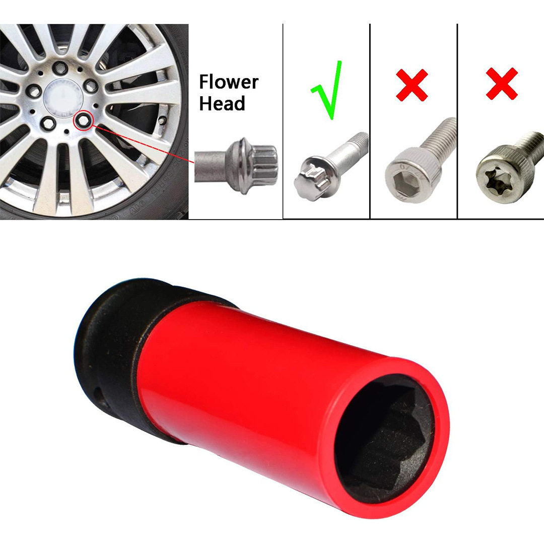奔驰S系轮胎防盗螺丝套筒17mm 21mm奔驰轮胎套筒钥匙扳手奔驰专用