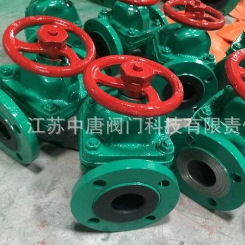 G41J-10铸铁法兰隔膜阀 G41X-10手动衬胶隔膜阀天然/三元乙丙橡胶