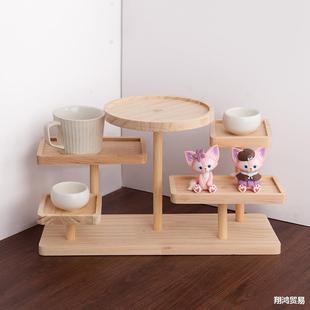 原木天秤座置物架桌面收纳架实用书房卧室多功能桌面改造神器