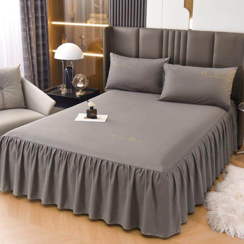 高挡水洗棉绣花床裙单件加厚磨毛防滑床罩花边床单1m1.35m/2m纯色,玩具/童车/益智/积木/模型,毛绒/玩偶/公仔/布艺类玩具,淘宝优惠券,粉丝福利购,淘宝优惠卷