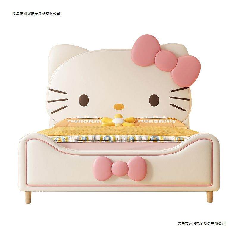 Hellokitty儿童床女孩梦幻公主床儿童房单人床小孩子女童蝴蝶结床