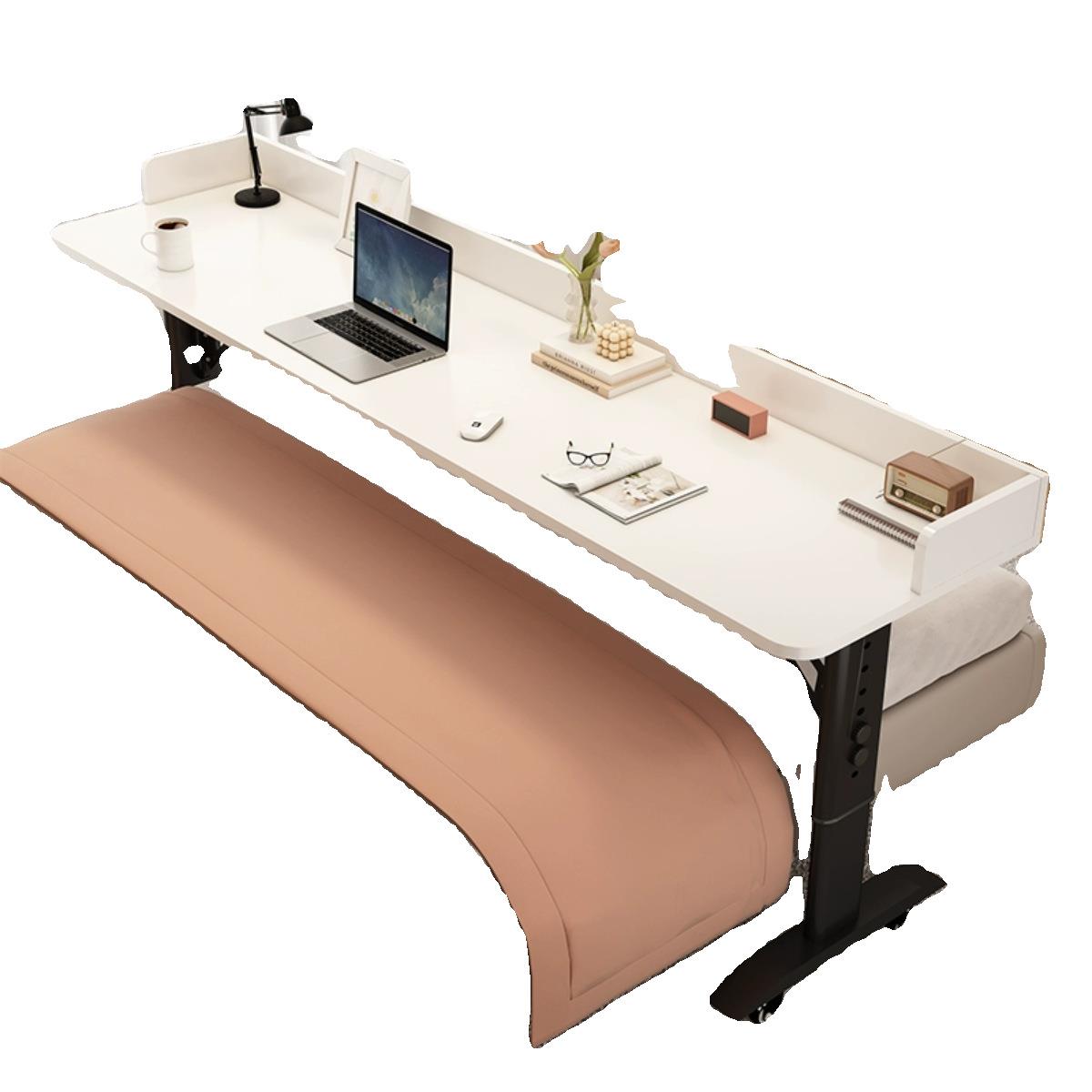 可移动床边桌升降桌床上电脑台式懒人学习长条桌靠墙书桌跨床窄