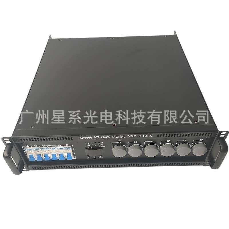 厂家供应舞台灯光灯饰照明用6路6KW电源数字调光硅箱