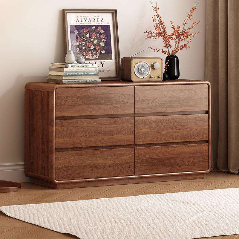 新中式斗柜卧室收纳柜实木框五斗简约现代六八斗橱客厅储物抽屉柜