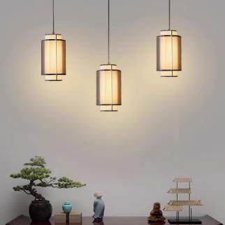 宋代美学禅意床头小吊灯新中式茶室书房餐厅吧台玄关民宿古典灯具